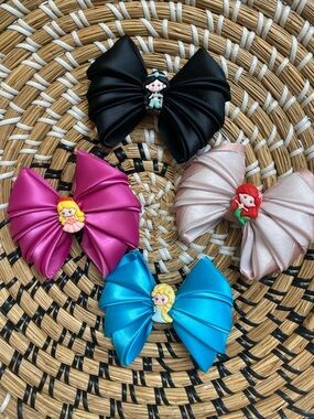 Set of 4 Hand Crafted Princess Hair Bows